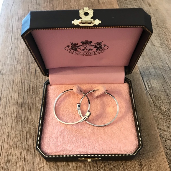 Bird by Juicy Couture Jewelry - Juicy Couture Silver Belt Hoop Earrings
